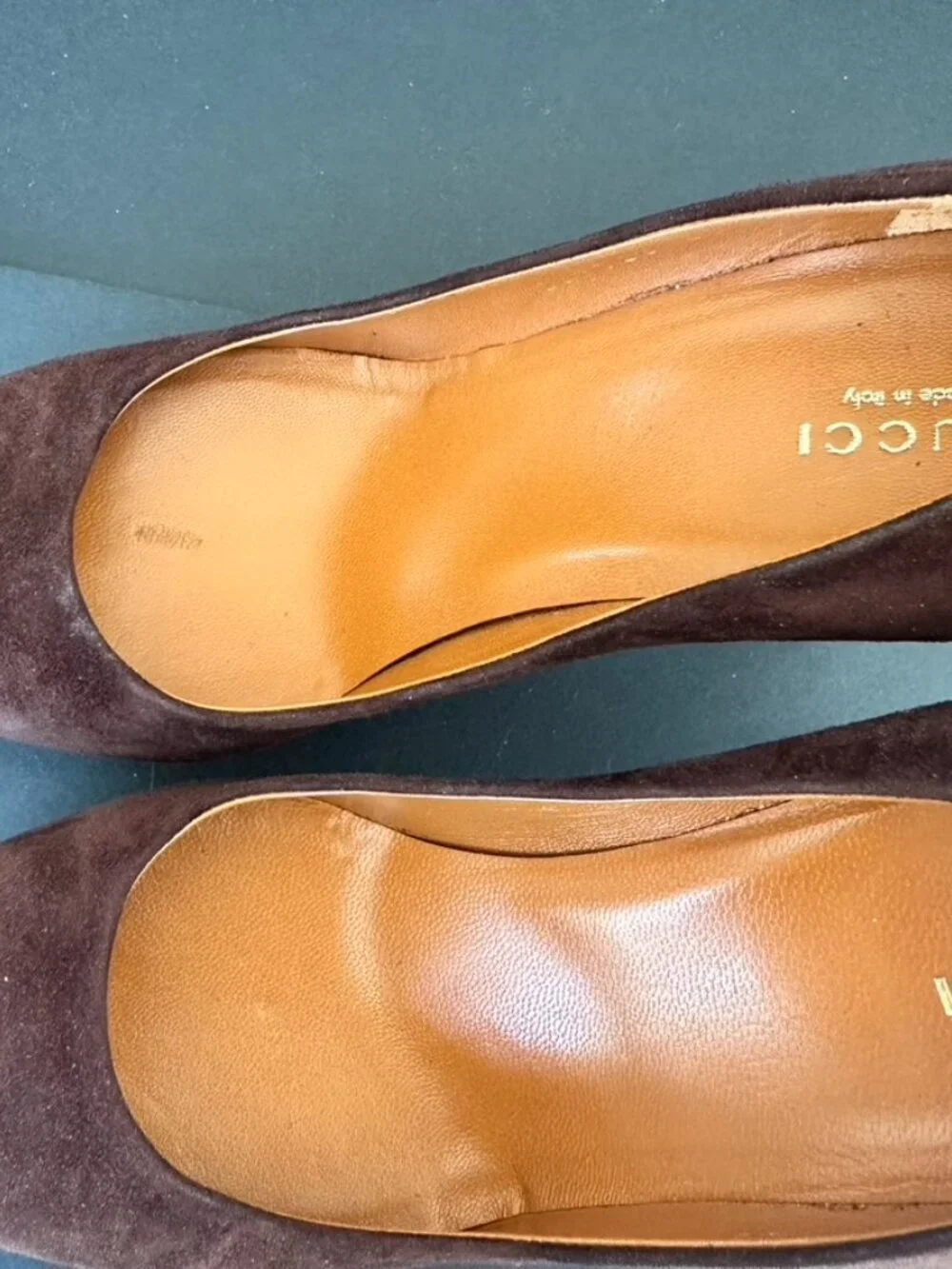 Gucci Cocoa Nappa Charlotte Platform Pumps Heels Size 38